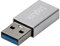 LogiLink AU0056 - Adaptateur USB 3.2 Gen1 Type-C, USB-A (mâle) vers USB-C (Femelle), Argent