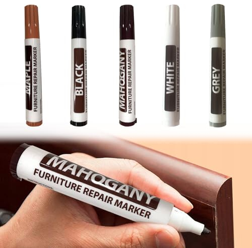 Holzkorrekturstift,Laminat Reparaturset,Holz Reparaturset,Parkett Reparaturset,Reparaturset für Arbeitsplatten,Boden Reparaturset,Holz Ausbesserungs Kit,Möbelkorrekturstift,5 Stück