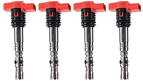 Zündspule 06C905115B 4-teiliges Zündspulen-Zündsystem, für VW Crafter Jetta Bora Golf MK4, für Passat B5, für Audi A3 A4 TT 1.8T