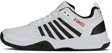 K-Swiss Men's Court Express 2 Tennis Shoe, White/Black/Mars Red, 11 M