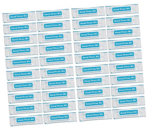 Healeved Mezcla Para Enjuague Nasal Instantáneo 80 Sobres, Sal Sin, Fina Molienda, Disolución Rápida, Limpieza Diaria Nasal, Cuidado Para Trabajadores Expuestos a Polvo y Niebla