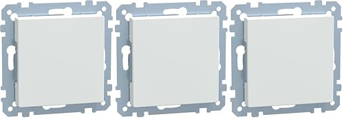 Schneider Electric Merten Blindabdeckung, System M, polarweiss glänzend, Artikelnummer 391619, 3 Stück