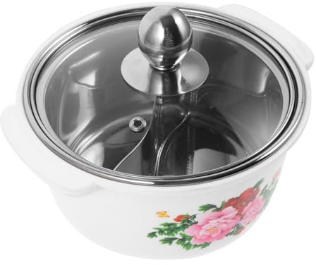 Alipis Pentola per Hotpot in Acciaio Inossidabile con Piccola Pentola Antiscottatura per Induzione e Sicura