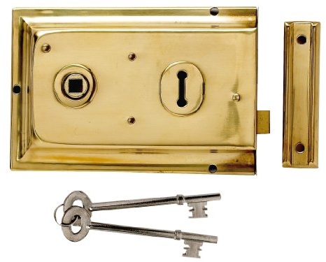 Yale Locks P334 Rim Lock Brass Finish 156 x 104 mm Visi Pack