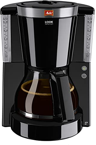Melitta Look IV Selection - Filterkaffeemaschine - mit Glaskanne - Tropfstopp - 10 Tassen - Schwarz (1011-04)