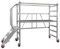 Jumbo® Aluminium Falt-Gerüst Klapp-Gerüst fahrbar Arbeits-Bühne faltbar klappbar Plattform-Höhe 0,5-1,0m mit Treppe