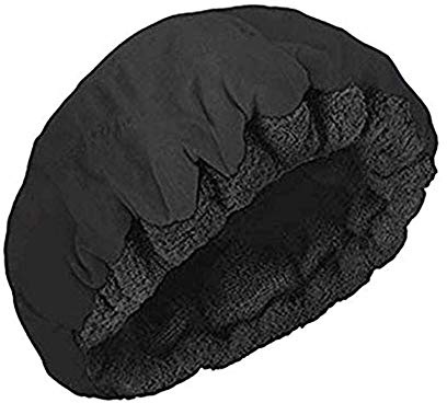Bonnet Chauffant pour Soins Capillaires, Bonnet du Salon Auto Chauffant Cheveux pour Masque Charlotte Auto chauffante,Noir