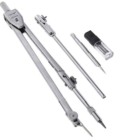 Baoblaze Students Compass Drawing Dividers Equipment Tool, compasses with 5 parts