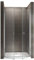 GINA Porte de douche H 185 cm largeur réglable de 84 à 88 cm verre opaque