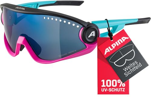 ALPINA 5W1NG - Verspiegelte und Bruchsichere Sport- & Fahrradbrille Mit 100% UV-Schutz Für Erwachsene