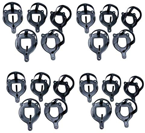 AMKA Trensenhalter im Set mit 20 Stück schwarz Trensenhaken Zaumzeughaken mit Zusatzhaken
