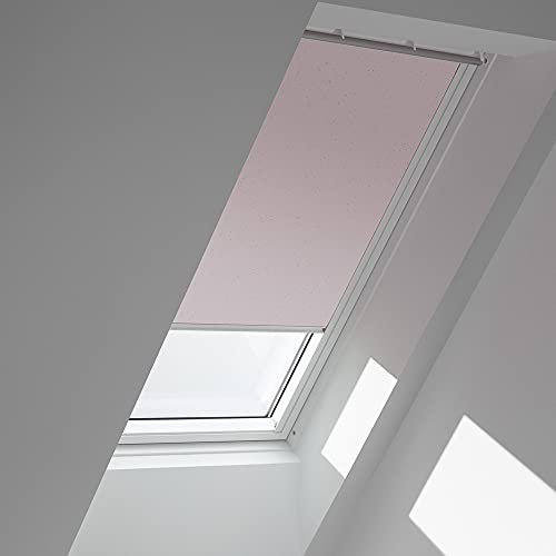 VELUX Original Verdunkelungsrollo (DKL), Weisse Seitenschienen, MK31, 331, M27, Rosa Sterne // DKL M31 4659SWL