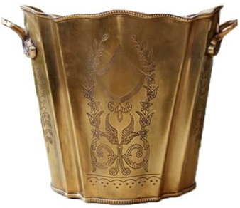 Seau à Glace Isotherme Rétro seau de glace seau en laiton de glace de glace ménagère bougeau à vin de bière à vin de bière 3L seau de refroidisseur pour fête/ maison/ bar Rafraîchisseur Champagne