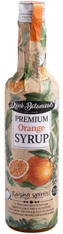 Drink Botanicals Orange Syrup Puree | Made from Orange Pulp & Juice | Natural Fruit Content Puree| Flavored Syrup | 30 Servings 500ML Glass Bottle