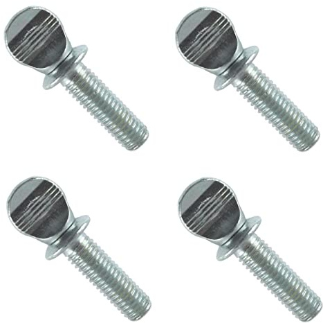 TERF® M8 X 25mm Thumb Screw Wing Bolt M8 (8mm) X 25mm Steel Spade Head Shoulder Thumb Screw Bolts - Pack of 4