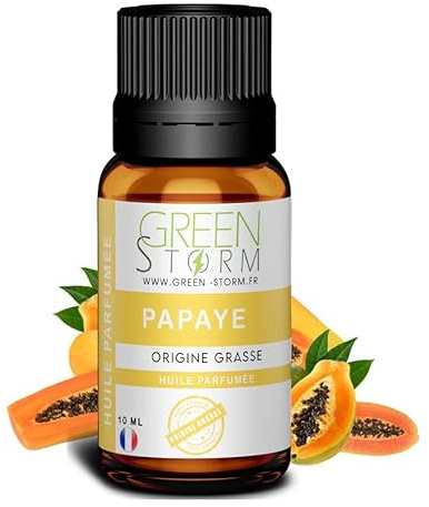 Huile PARFUMÉE Papaye 10 ML, Huile Essentielle - Diffusion, Cosmétique, Massage, Bain aromatique - DIY Bougie, Savon, Crème, Huile, Lotion - Peau Cheveux Green-Storm