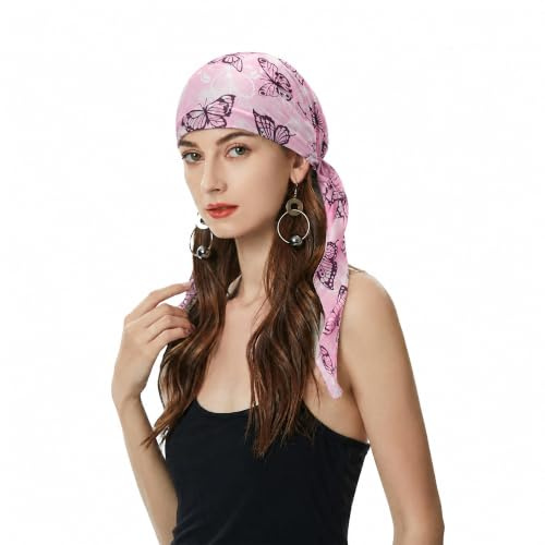 ZLYC Damen Chemo Turban Mütze Vorgebundenes Kopftuch Headwraps Leichte Hut | Leicht Atmungsaktiv