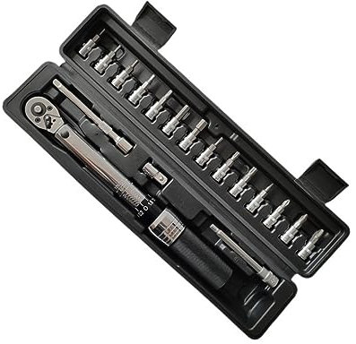 Drehmomentschlüssel-Schraubenschlüssel-Set, Fahrrad-Werkzeug, Fahrrad-Reparatur-Set, Drehmomentschlüssel-Set, 1/4 Zoll, 2–24 Nm, BikeAllen-Schlüssel-Werkzeug-Stecknuss (Farbe: 18 Stück, 1–25 Nm Pro