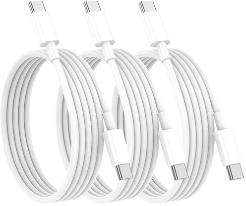 Apple USB C Charger Cable 1M, 3Pack 60W USB C to USB C Cable, Fast Charging Type C Cable Lead for iPhone 17 16 15 /Air/Pro Max/Plus/Pro, for MacBook Pro/Air 2022/2020, for iPad Pro 2020, iPad Air 4/5