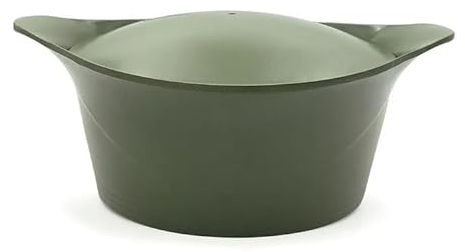 Cookut - L'incroyable Cocotte 20 cm avec poignée en métal et manique assorties - Fougère