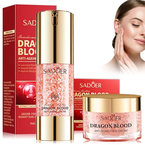 Drachenblut Creme 2 Stück, Anti Falten Gesichtscreme | Retinol Creme Gesicht, Nourishing Rejuvenating, Feuchtigkeitsspendender, Aufhellender Hautton