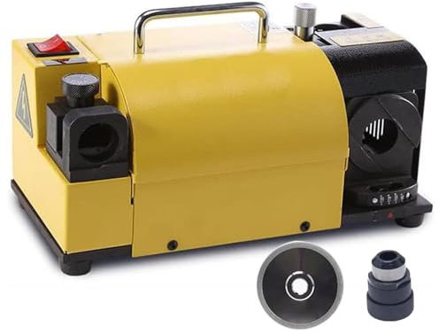 Hydravex Drill Bits Sharpener, Drill Bit Grinding Machine 3-20mm, 95° to 140° Point Angle Adjustable Drill Bit Re-Sharpener, Portable Bits Sharpening Machine with 18 Collets