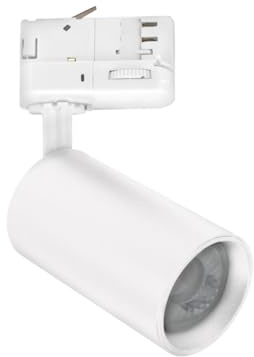 SpectrumLED Madara Altro LED GU10 Stromschienenstrahler mit Universal 3-Phasen Adapter | Alu-Druckguss ohne Leuchtmittel. Für alle gängigen 3-Phasen Stromschienen. (Weiß)