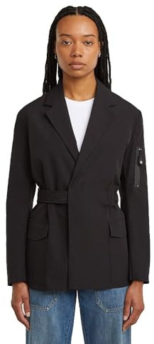 8721136008785 Belted Blazer wmn, Svart (Dk Black D26946-d909-6484), M