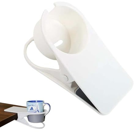 Supporto per bicchiere da scrivania a clip per portabicchieri, portabicchieri con morsetto per bordo del tavolo, accessori da scrivania, portabottiglie d'acqua, portatazze per il lavoro a domi
