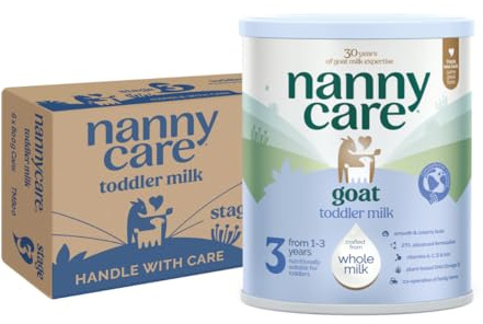 Nannycare Goat Based Toddler Milk – Stage 3 (From 1-3 Years) | Baby Powder from Whole Goat Milk | Nutritionally Complete Formula for Combination or Bottle Feeding – 800g (6 Pack)