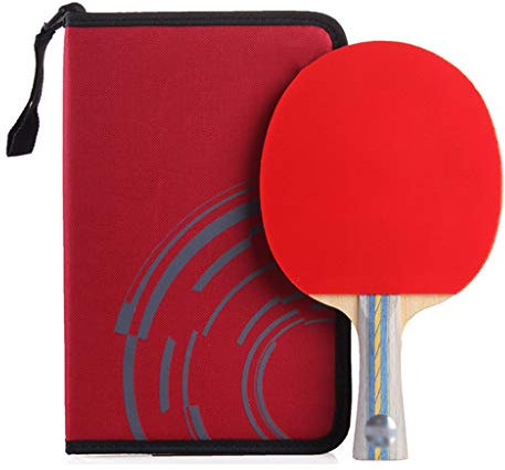 Pala de ping pong, pala de ping pong, pala de ping pong de 5 capas de madera pura, núcleo grueso, raqueta de tenis de mesa profesional de 6 estrellas con juego de raquetas, juego de palas de tenis d