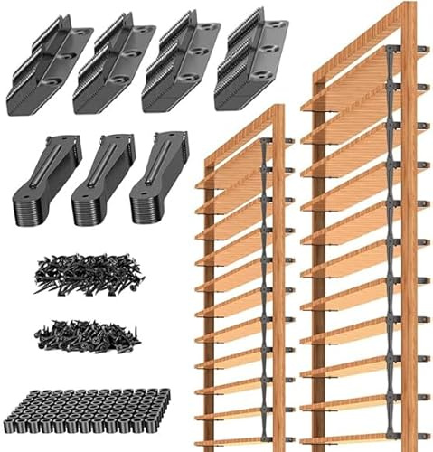 Mdkave Lamellen-Beschlagsatz aus Metall, robustes Komplettset für Lamellen-Jalousien, Außenjalousien, Sonnenschutzsysteme für Terrassen (2er-Set)