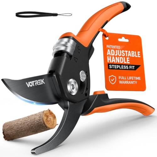 VOTREK® 8.5 Garden Secateurs for Weak Hands, Professional Bypass Pruner