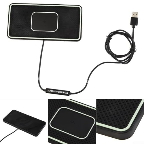 Bebykilemi 15W Wireless Car Charger Pad with Fast Charging Phone Stand Dock for and Phones, Compatible with Qi Standard 5W/7.5W/10W/15W Output
