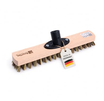 Kompakter Schrubber Wischer 30cm Lang Harte UnionMix Borsten ohne Stiel | Bodenschrubber, Schmale Form, mit QuickFix-Stielhalter, für Standardstiele 23-24mm