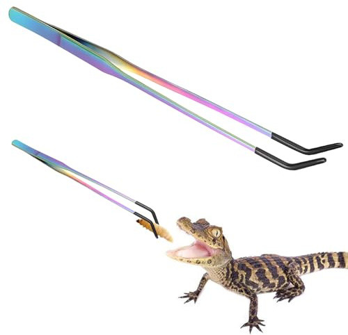 Dopsyesn Fütterpinzette - Terrarium Zubehör | Silikon Kopf rutschfest Für Schlangen Spinnen Echsen Haustier Terrarium