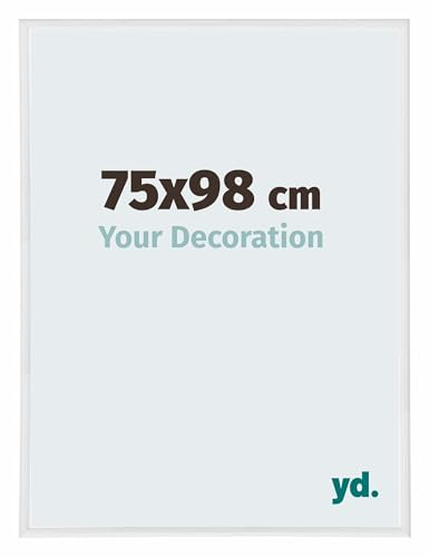 yd. Cadre Puzzle 75x98 cm Blanc Brillant - Cadre en Plastique Annecy | Your Decoration, Convient aux puzzles de 1500 à 2000 pièces, Verre acrylique antireflet, Montage mural, Made in Holland