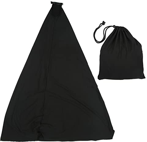 Paño para cubierta de soporte de altavoz, funda protectora para trípode de altavoz, cubierta elástica de 360 ​​grados con bolsa de almacenamiento, tela suave elegante para equipos (Negra)