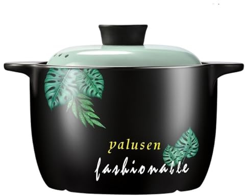La pentola di argilla in ceramica è adatta for la cucina tradizionale, la zuppa in umido, l'isolamento domestico di grande capacità e il blocco della freschezza(8L)