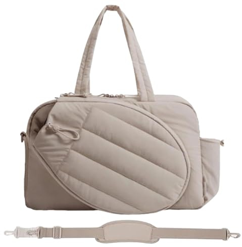 Tennisväskor kvinnor – 48 x 19 x 31 cm, sport duffelväska, lätt utrustning organiserare | skofack design stöder ren förvaringsseparering, pendlingsbana resor helgresa följeslagare lösning, Kamle