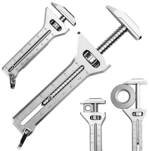 Titaner Compact Titanium Multitool - EDC Adjustable Wrench with Bottle Opener, Nail Puller, Caliper & Phone Stand for Everyday Carry, Outdoor & Home Use 3.0 edition