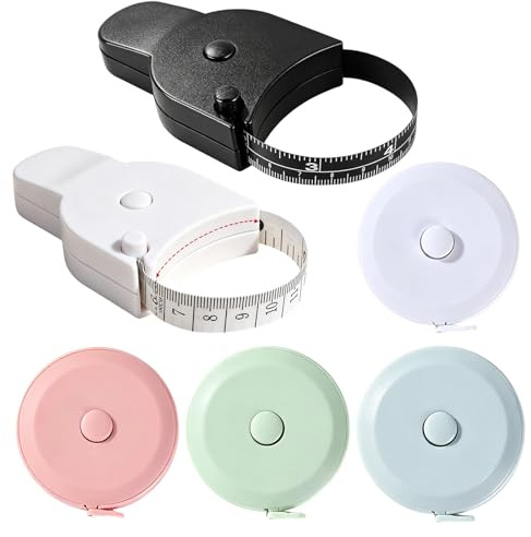 Körpermaßband Set, 2 Dreieckmaßbänder Schwarz/Weiß, 4 Rollmaßbänder | Körpermaßband Set Mit Dreieckmaßbändern Und Rollmaßbändern, Praktisches Maßband Für Verschiedene Anwendungen