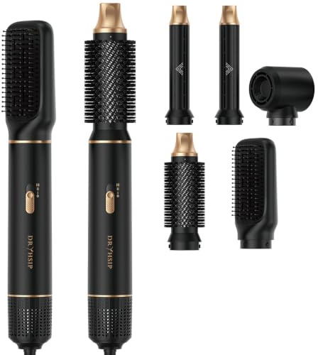 AVENHO 5-I-1 Multistyler Airstyler, Jonisk Varmluftsborste Med Utbytbara Luftlocktång, Volym- Och Plattborste, 1000W, 3 Värmelägen, Styling För Alla Hårtyper
