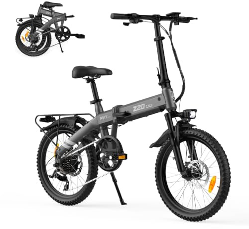 PVY Z20 PRO EVO E Bike Klapprad 20 Zoll, mit 250W Motor, 50Nm Drehmoment, 36V 14.5Ah Akku bis 120km Reichweite, Drehmomentsensor, 7-Gang Schaltung, Leichtes E Klapprad Erwachsene