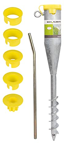 Alberts 610630 Einschraub-Bodenhülse für Rohre | für alle Standrohre von Ø25 bis 65 mm geeignet | feuerverzinkt | Länge 560 mm