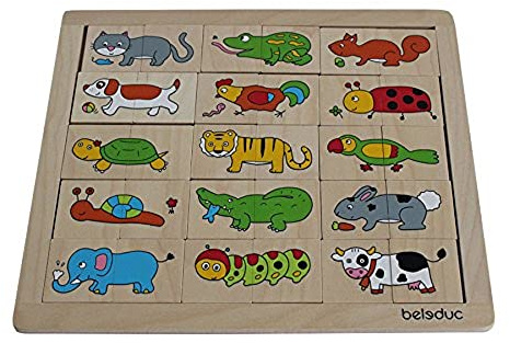 Beleduc 11006 - Match und Mix Tiere, Puzzle