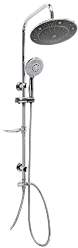 Exposed Bathroom Mixer Shower Rain Pole Valve Tap Multifunction Set
