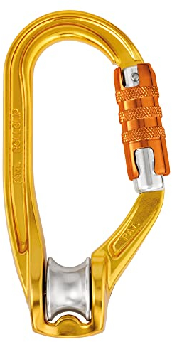 Petzl. P74 TL ROLLCLIP TRIACT-Lock Karabiner Mit Seilrolle, Orange, One Size