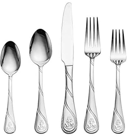 Towle Everyday Anchor Flatware Service for 4, 20 Piece Set, 18/0 Stainless Steel, Silverware Set