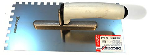 DECOREX HD - Espátula dentada (acero inoxidable, 8 x 8 mm, mango suave)